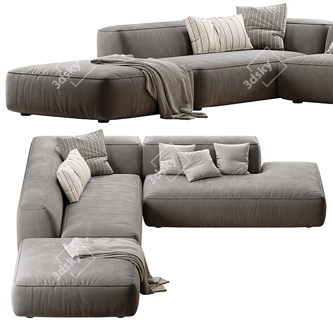 Lema Cloud: Modern & Stylish Sofa 3D model image 3