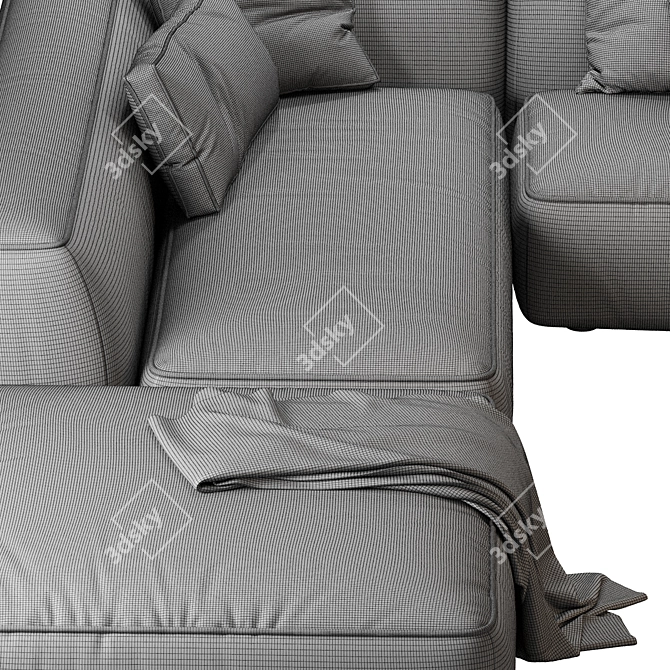 Lema Cloud: Modern & Stylish Sofa 3D model image 5