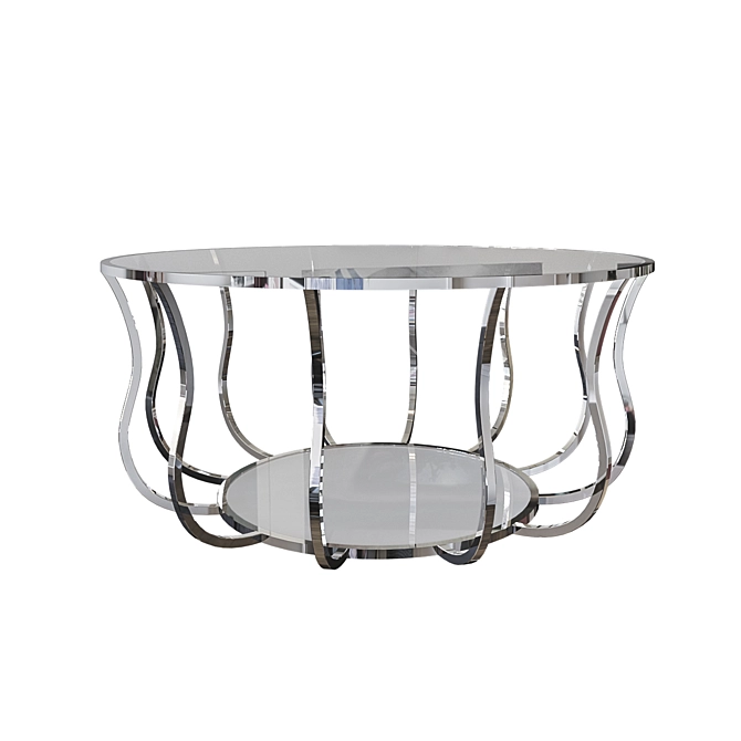 Chrome Coffee Table: Stylish Elegance 3D model image 1