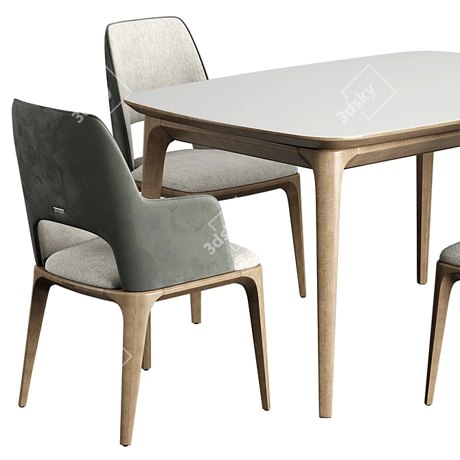 Convertible Dining Table with Play Chair 3D model image 3