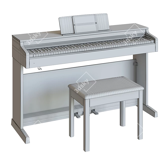 Yamaha YDP-164: A Digital Piano Masterpiece 3D model image 5