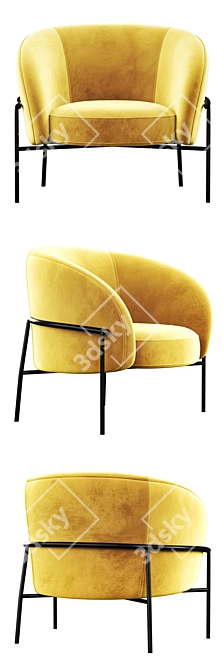 Sleek PARLA Rimo Chair: Modern Design 3D model image 2