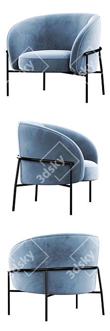 Sleek PARLA Rimo Chair: Modern Design 3D model image 3