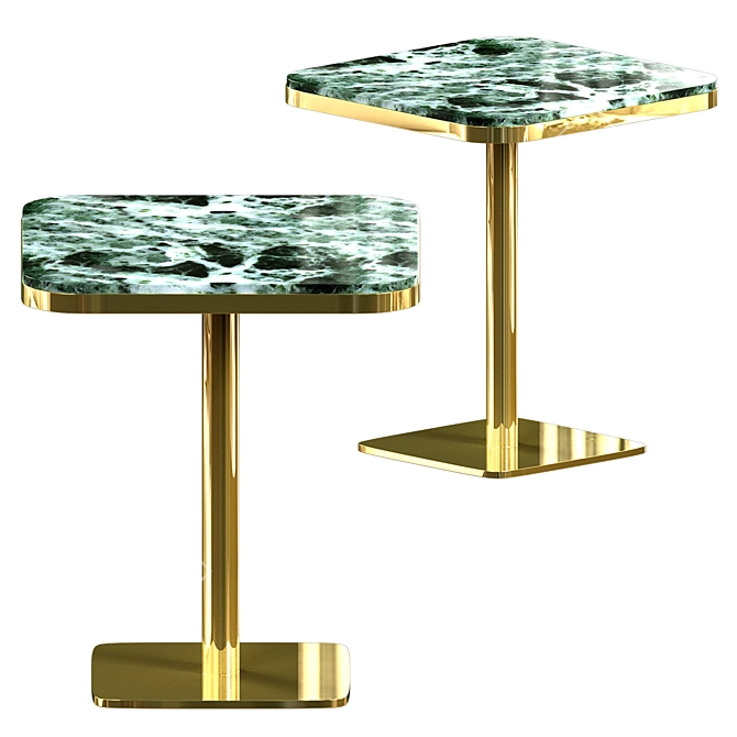 Sophisticated Marble Bistro Table 3D model image 1