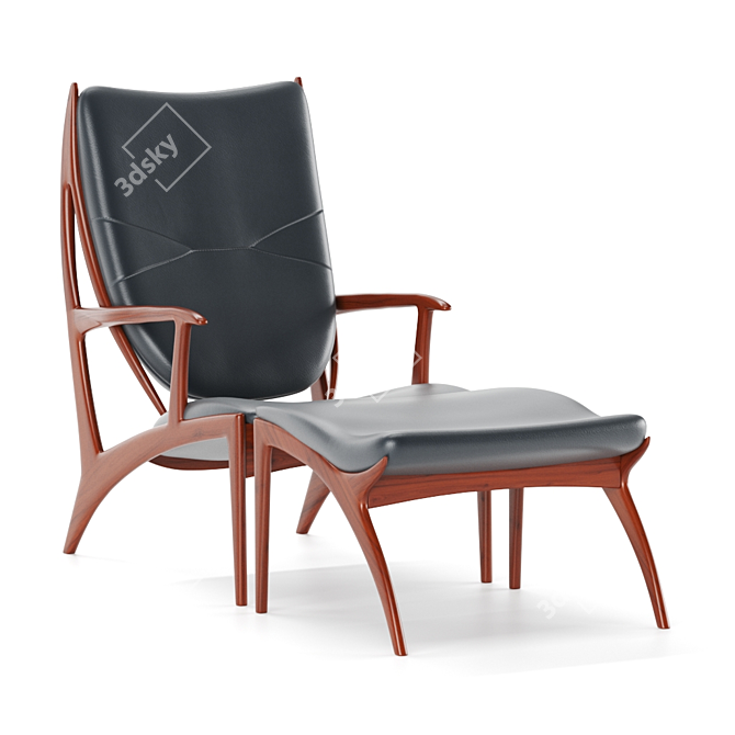 Elegant Guest Chair: Stylish and Comfortable 3D model image 1