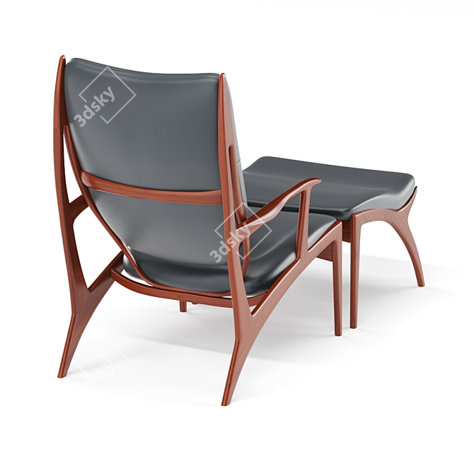 Elegant Guest Chair: Stylish and Comfortable 3D model image 2