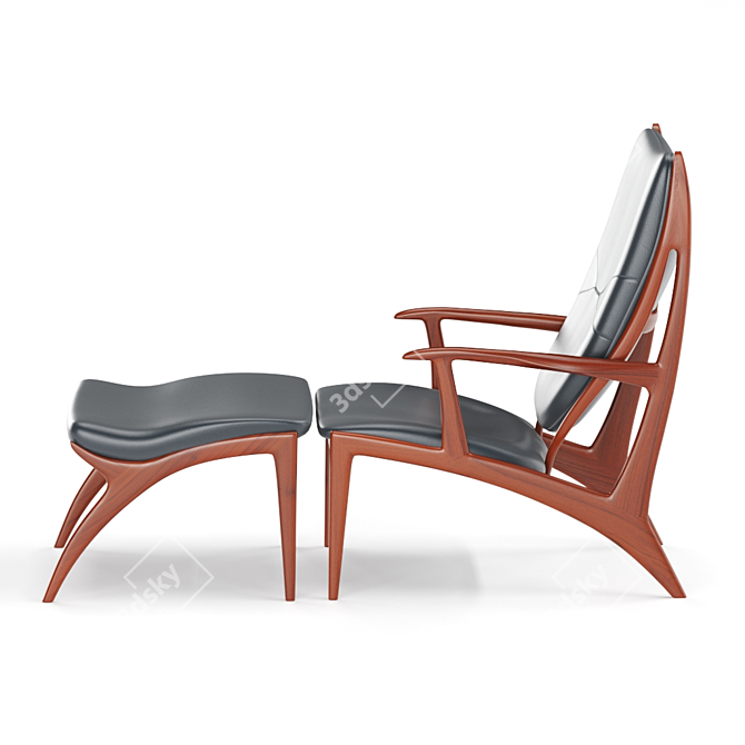 Elegant Guest Chair: Stylish and Comfortable 3D model image 3