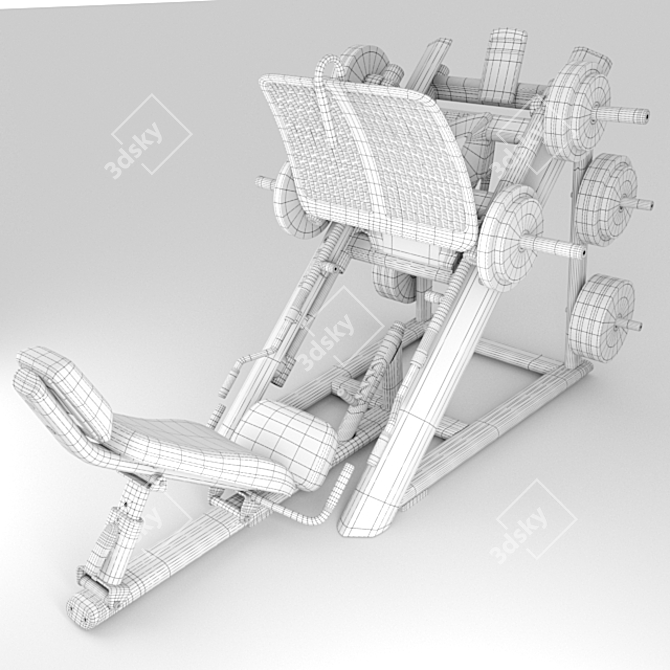 Prem Leg Gym Equip 3D model image 2