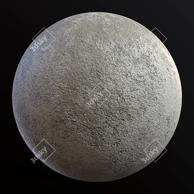 Seamless Concrete Plaster: High-Res Textures & Customizable Material 3D model image 3