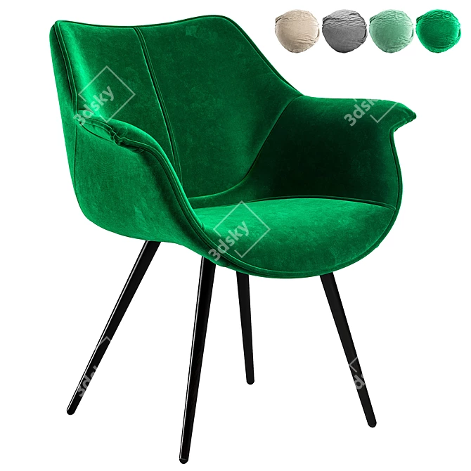 Modern Julian Armchair: Stylish & Comfortable 3D model image 1