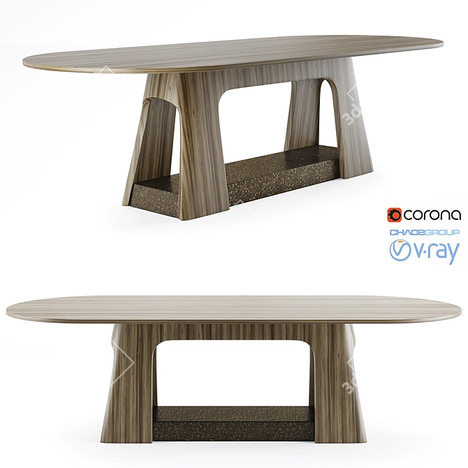 Sophisticated Elegance: Christophe Delcourt Isa Table 3D model image 1