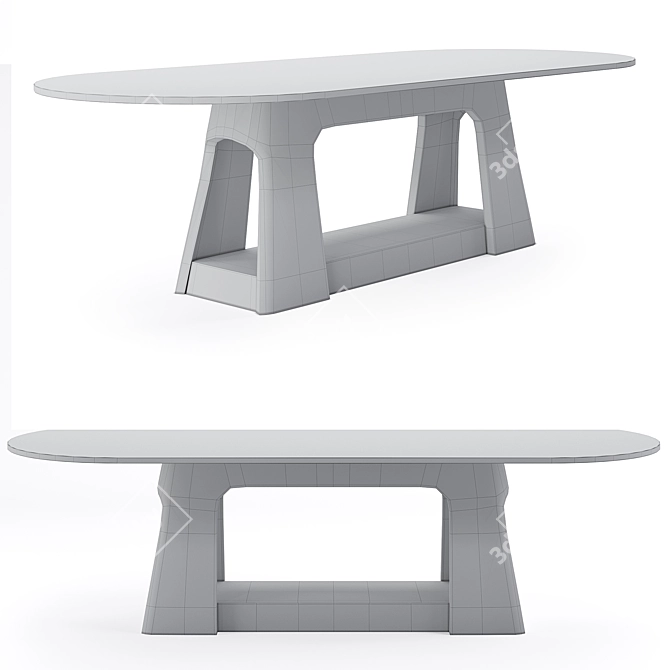 Sophisticated Elegance: Christophe Delcourt Isa Table 3D model image 2