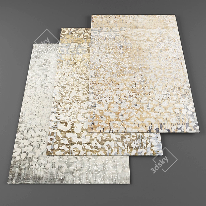 High Resolution Random Set of 4 Rugs 3D model image 1