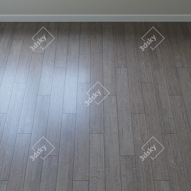 Silver Dollar Oak Parquet 3D model image 2