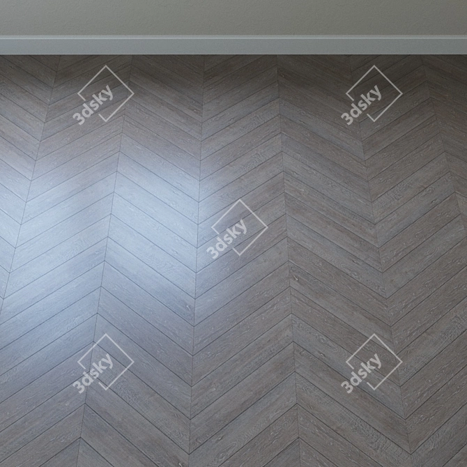 Silver Dollar Oak Parquet 3D model image 4