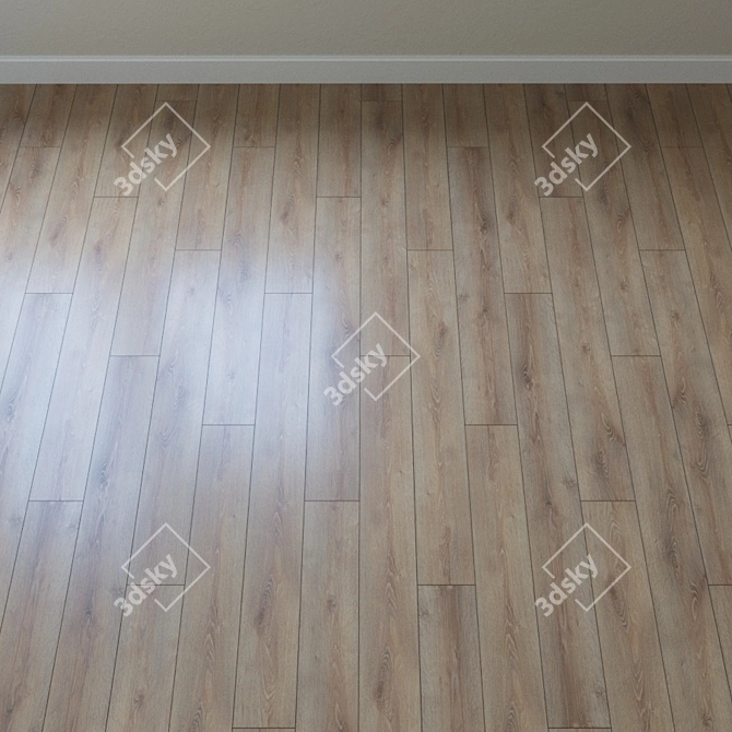 Clear Water Oak Parquet 3D model image 2