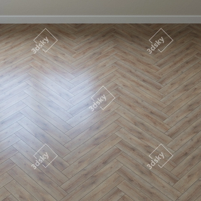 Clear Water Oak Parquet 3D model image 3