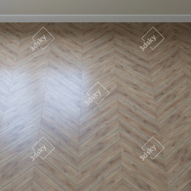 Clear Water Oak Parquet 3D model image 4