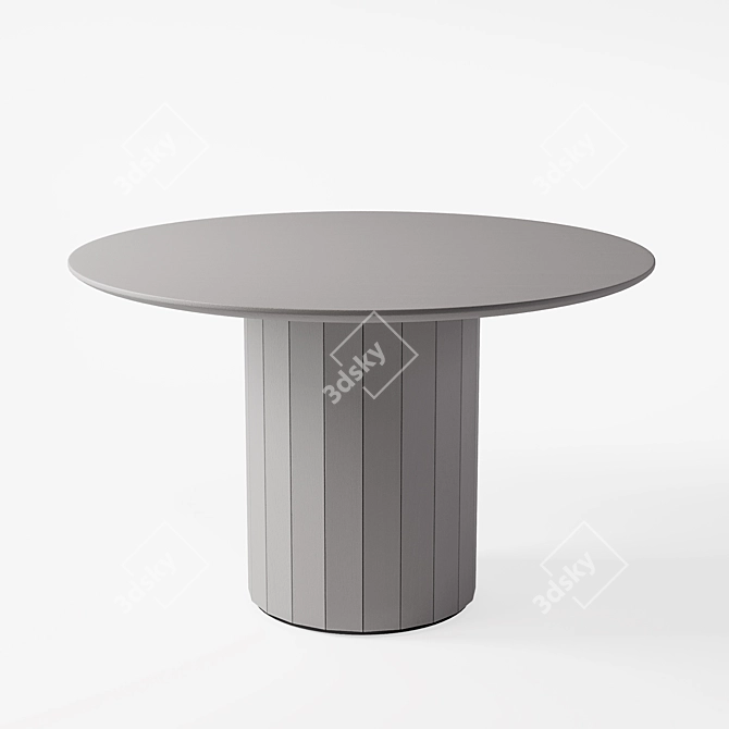 Smart Dining Table with Integrated Power Outlets 3D model image 2