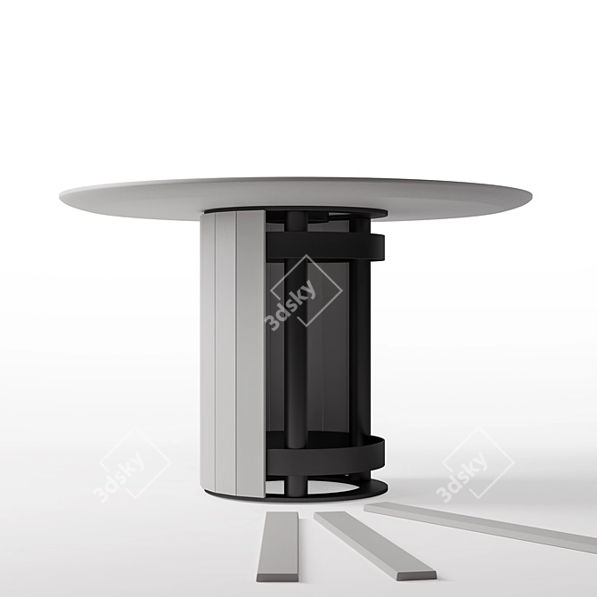 Smart Dining Table with Integrated Power Outlets 3D model image 4