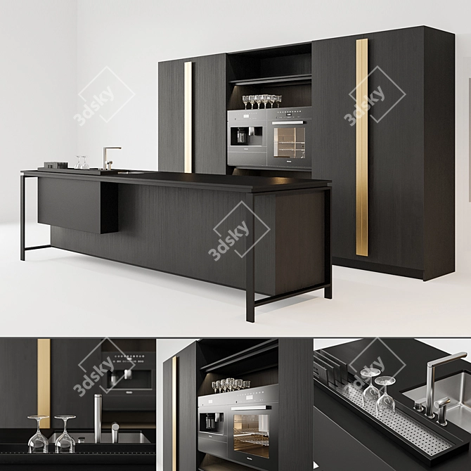 Modernista Kitchen Set 3D model image 1