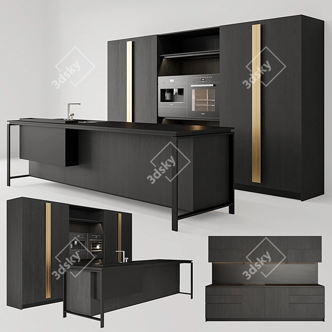 Modernista Kitchen Set 3D model image 6