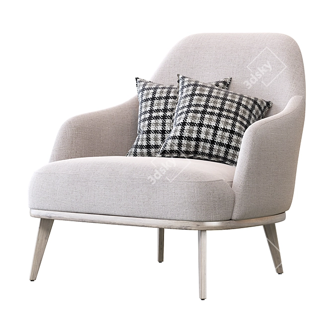 Timeless Armchair Liam - Stylish and Versatile 3D model image 2