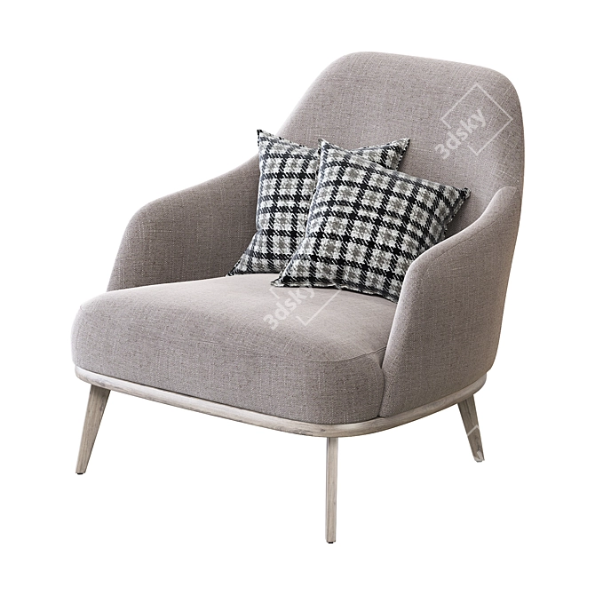 Timeless Armchair Liam - Stylish and Versatile 3D model image 3