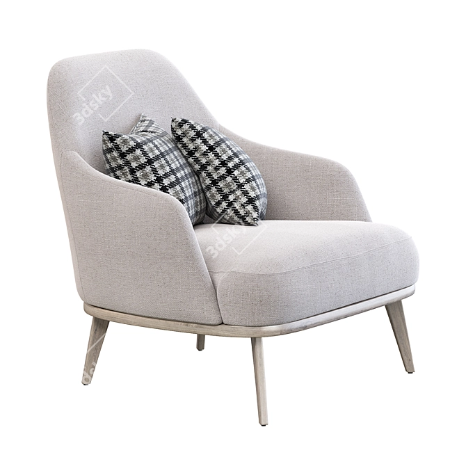 Timeless Armchair Liam - Stylish and Versatile 3D model image 4