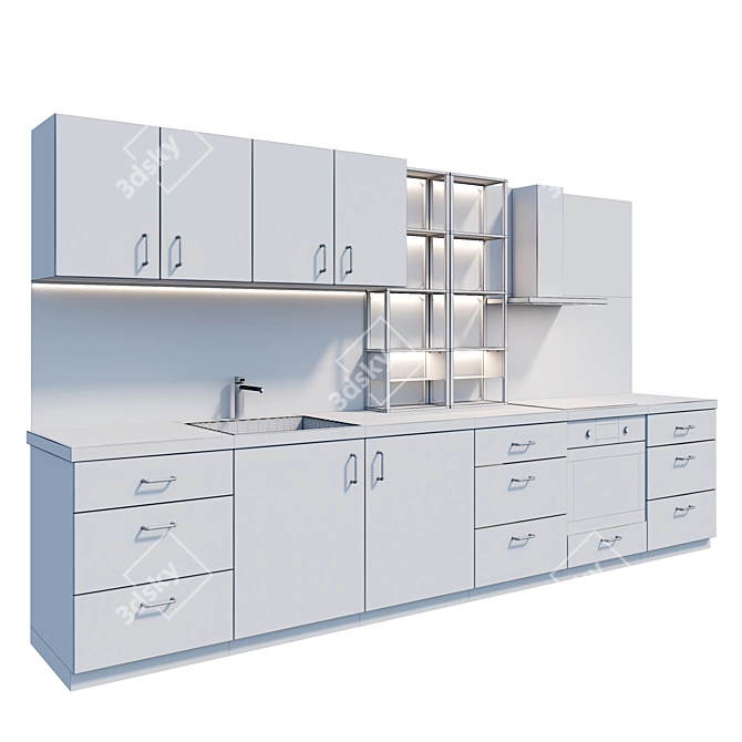 Stylish and Modular ENHET Kitchen 3D model image 10