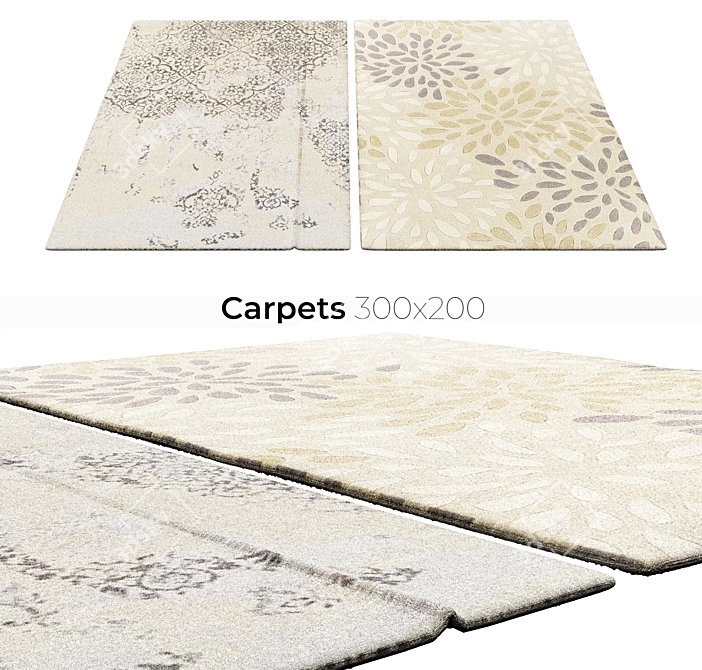 Stylish Interiors with Carpets 3D model image 1
