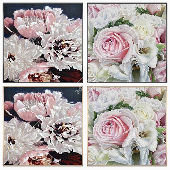 Elegant Wall Art Set 3D model image 2