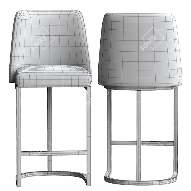 Sleek Achillee 26 Counter Stool 3D model image 5