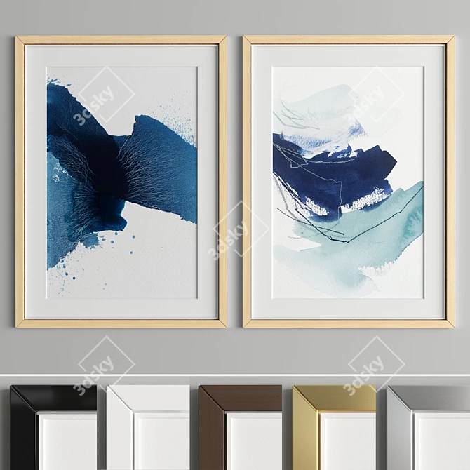 Modern Art Frame A04 - 50x70cm 3D model image 2