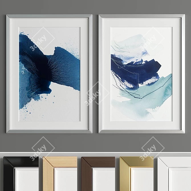 Modern Art Frame A04 - 50x70cm 3D model image 3