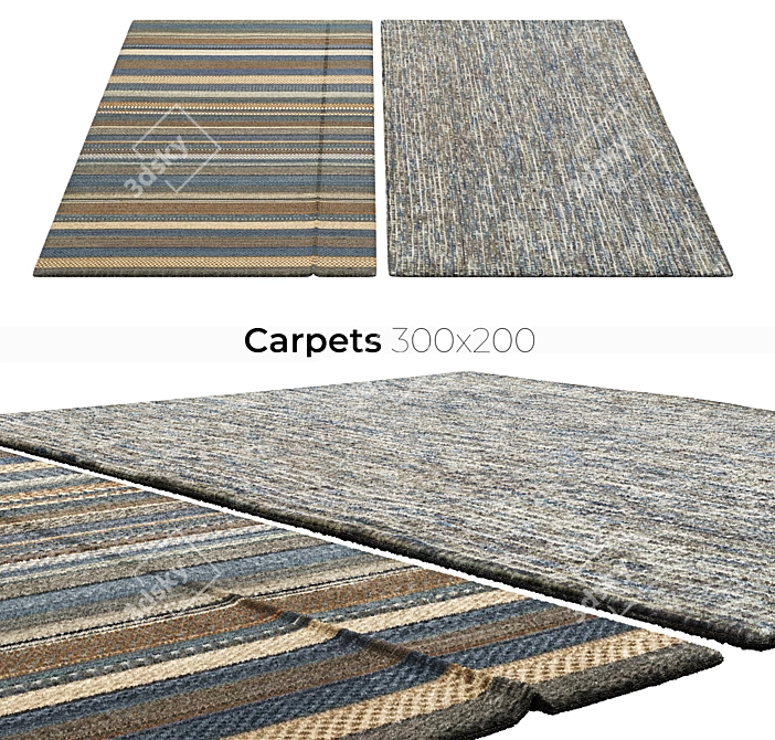 Stylish Interior Carpets 3D model image 1