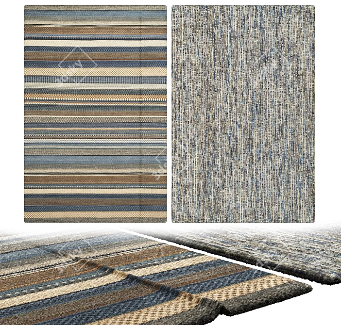 Stylish Interior Carpets 3D model image 2