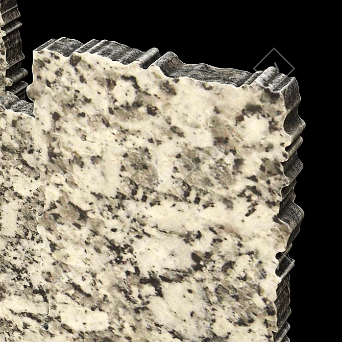 Marble Slab Plate No. 3: Polished & Textured 3D model image 2