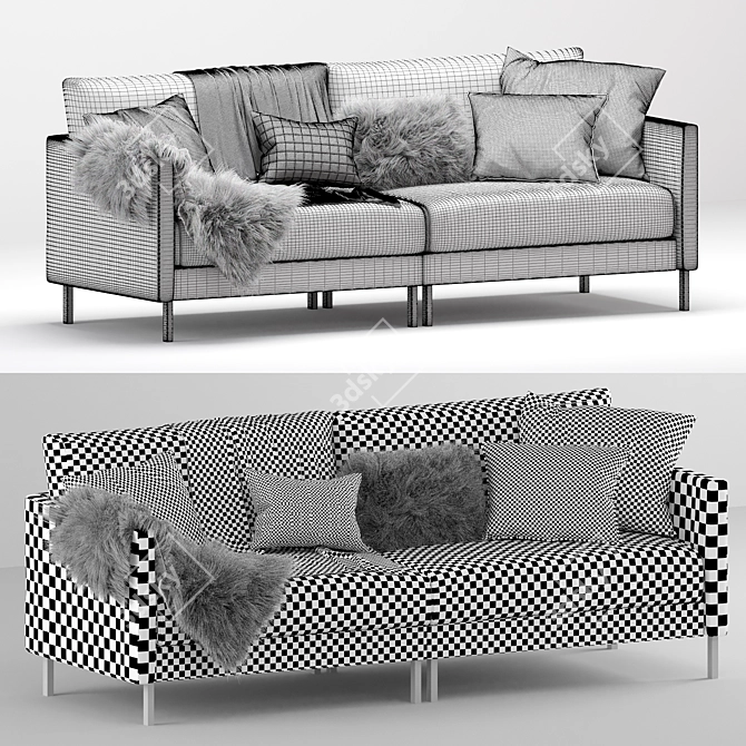 Luxury Sofa Set: Corona Render V5 3D model image 4