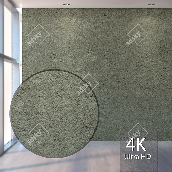 Seamless Plaster Texture Pack 3D model image 1