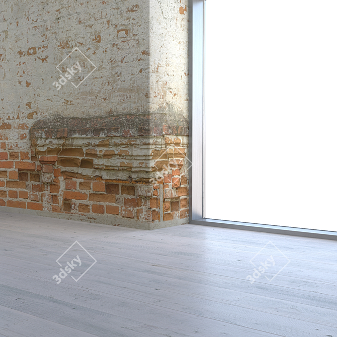 Vintage Brick Wall Texture - High Resolution 3D model image 3