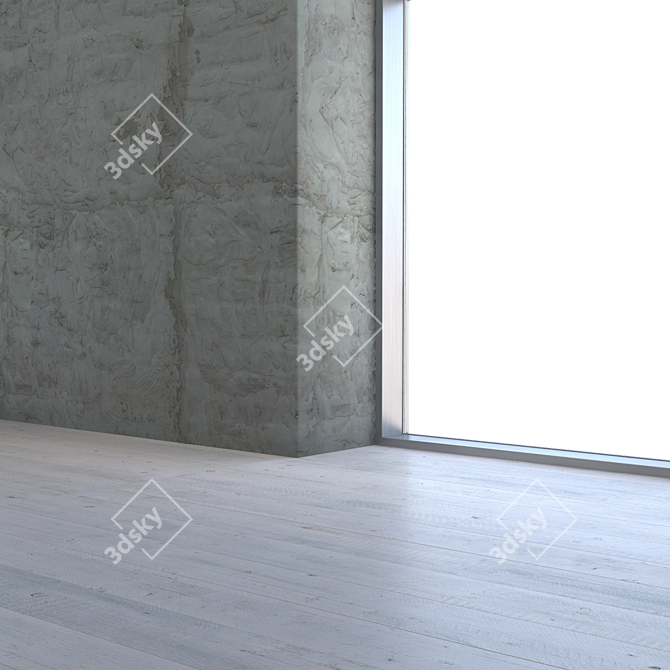 Seamless Plaster Textured Wall 3D model image 3