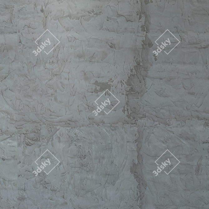 Seamless Plaster Textured Wall 3D model image 4