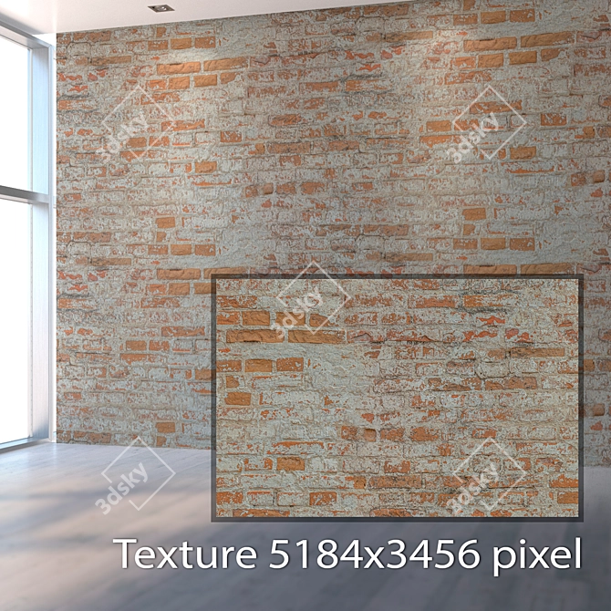 Seamless Brick Texture Set 3D model image 2