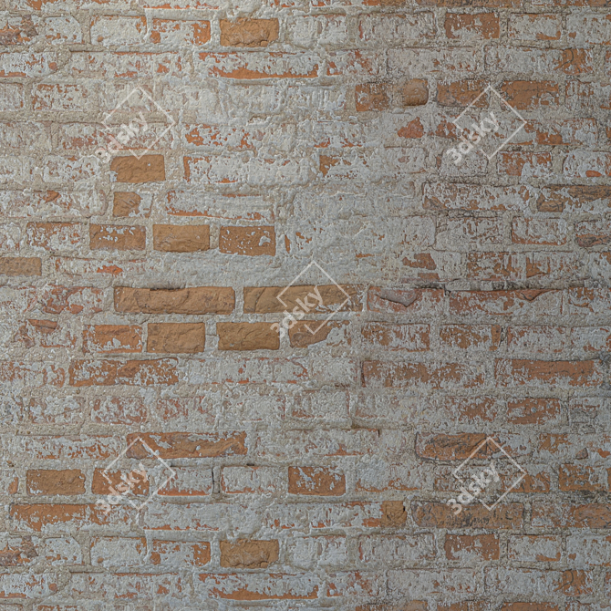 Seamless Brick Texture Set 3D model image 4