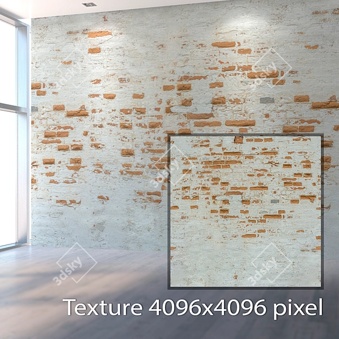 Seamless Brick Texture Set 3D model image 2