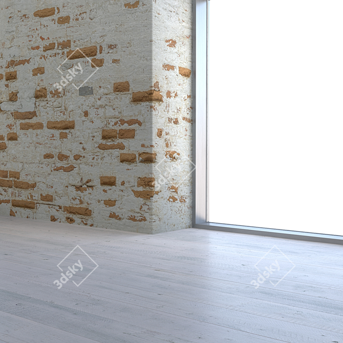 Seamless Brick Texture Set 3D model image 3