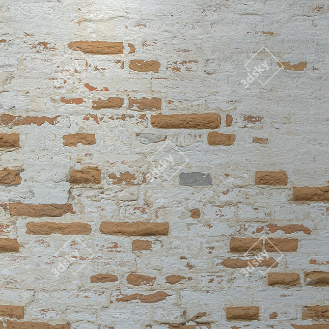 Seamless Brick Texture Set 3D model image 4