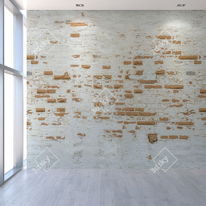 Seamless Brick Texture Set 3D model image 5