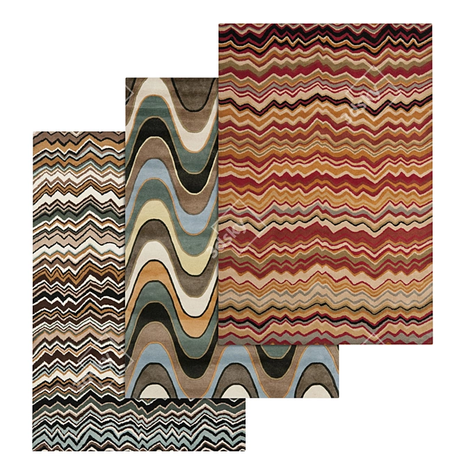 Luxury Carpets Set: High-Quality Textures, 3D Models 3D model image 1